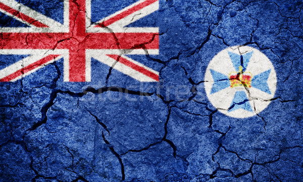 Queensland vlag drogen aarde grond textuur Stockfoto © grafvision