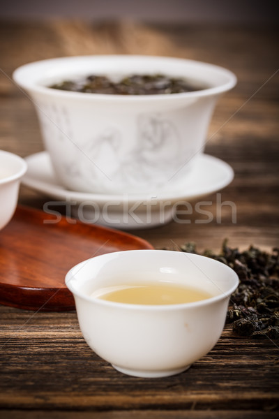 Stockfoto: Witte · oude · houten · tafel · hout · tabel · thee