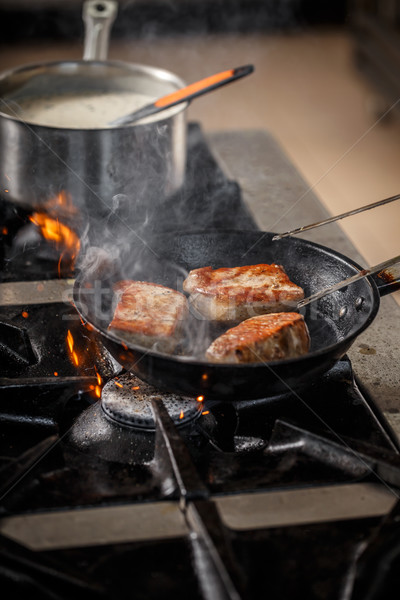 Pork meat steak Stock photo © grafvision