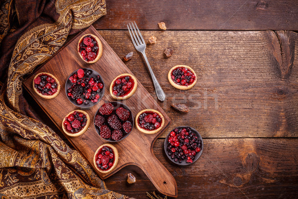 Fresh berry tartlets Stock photo © grafvision