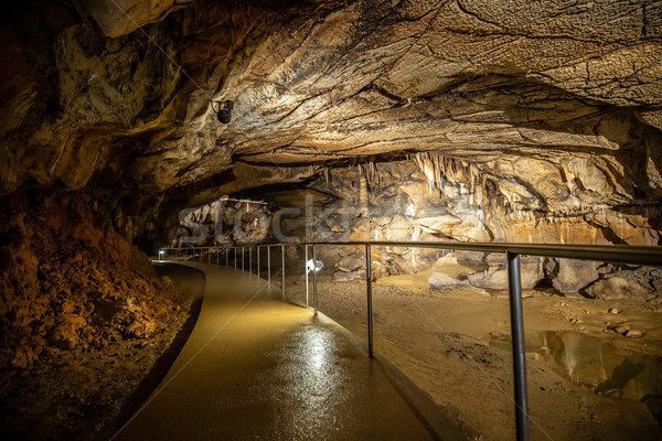 Cave with concrete footpath Stock photo © grafvision
