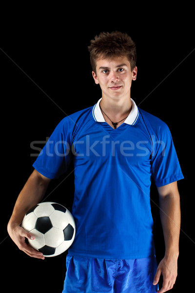 Soccer player whit ball Stock photo © grafvision