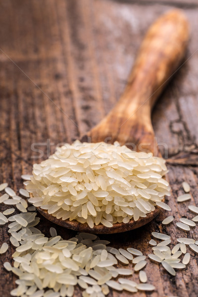 [[stock_photo]]: Basmati · riz · cuillère · saine · céréales