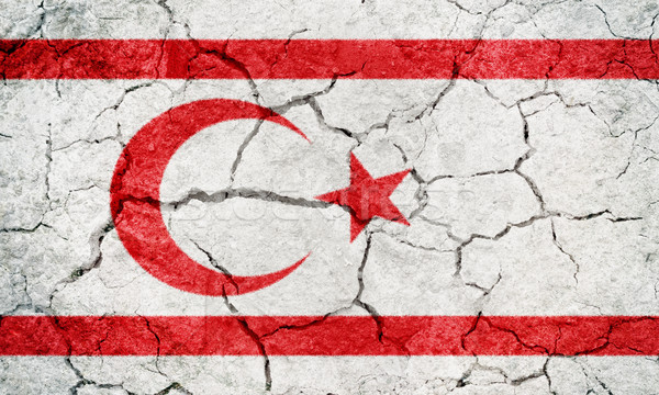 Török köztársaság északi Ciprus zászló száraz Stock fotó © grafvision