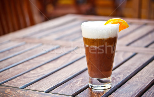 Café café expresso leite servido restaurante tabela Foto stock © grafvision