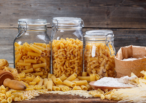 Foto stock: Pasta · vidrio · jar · alimentos · italiano