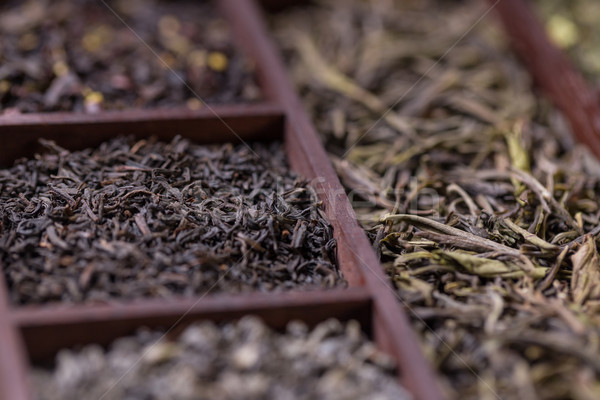 Czarny zielona herbata polu tle chińczyk Zdjęcia stock © grafvision