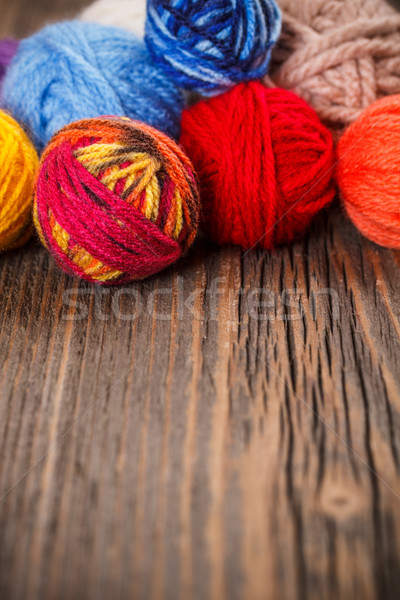 Wool knitting balls  Stock photo © grafvision