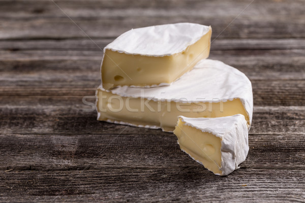 Camembert fromages bois alimentaire bois fond [[stock_photo]] © grafvision