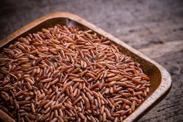 Rojo arroz tazón alimentos Foto stock © grafvision