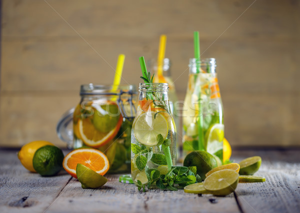 Stock photo: Fresh lemon water