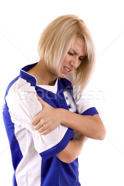 гандбол игрок женщины руки изолированный Сток-фото © grafvision