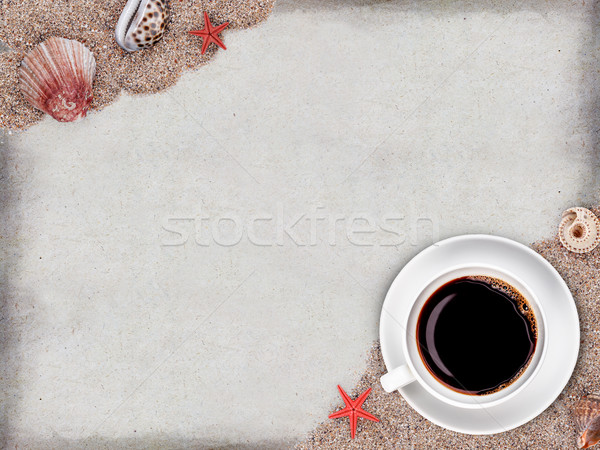 Zdjęcia stock: Biały · kubek · kawy · wakacje · tle · podróży