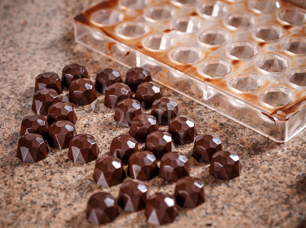 Homemade choclate praline Stock photo © grafvision