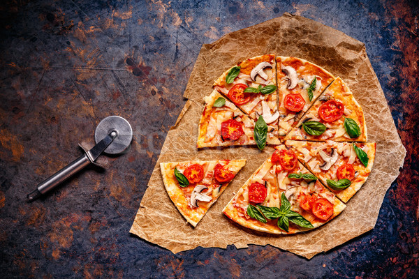 Fresh baked pizza Stock photo © grafvision