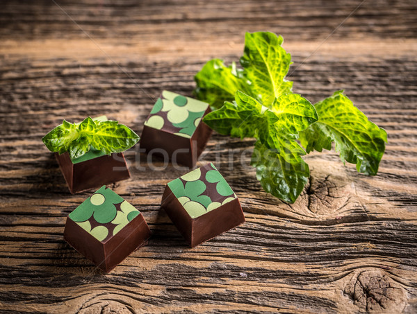 Chocolate truffle candy Stock photo © grafvision