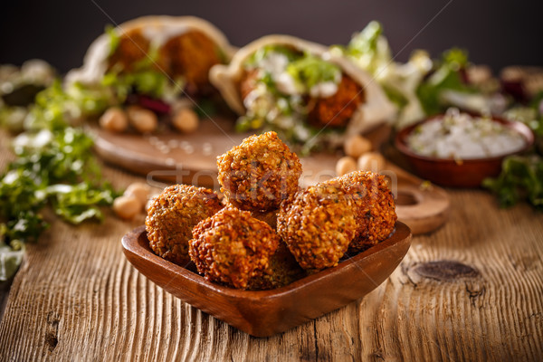 Fresh chickpeas falafel Stock photo © grafvision
