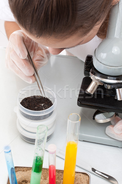 Scientist woman working Stock photo © grafvision