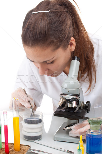 Scientist woman working Stock photo © grafvision