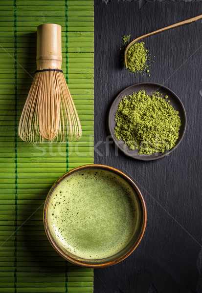 Matcha accessories and green tea Stock photo © grafvision