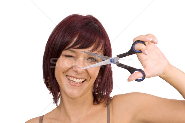  Female cutting and beautifying Stock photo © grafvision