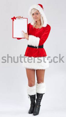 Christmas woman with an empty letter Stock photo © grafvision