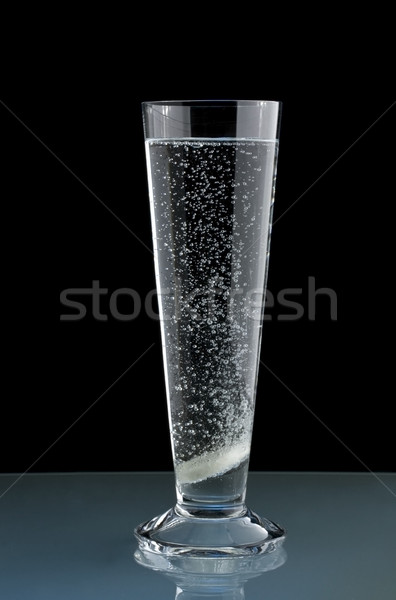 碳酸 水 玻璃 黑色 喝 商業照片 © grafvision