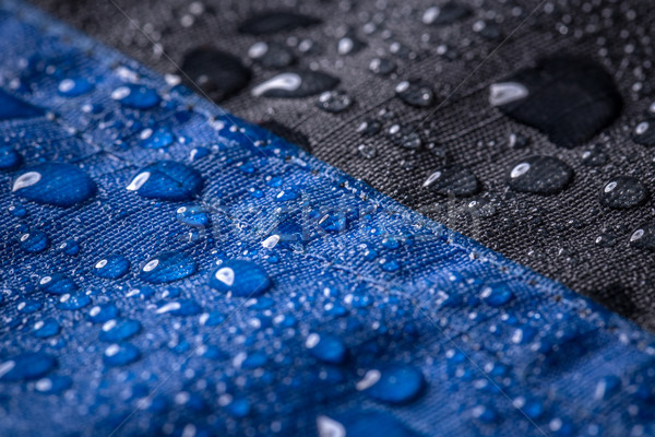 Wasserdicht Wassertropfen Textur Stoff schwarz sauber Stock foto © grafvision