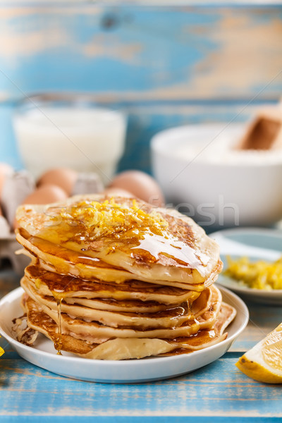 Pile of pancakes Stock photo © grafvision