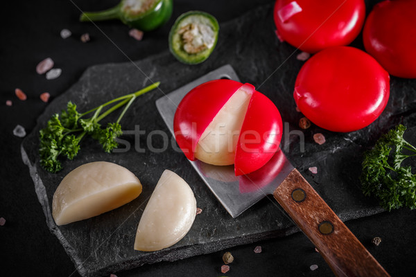 Babybel cheese in red wax Stock photo © grafvision