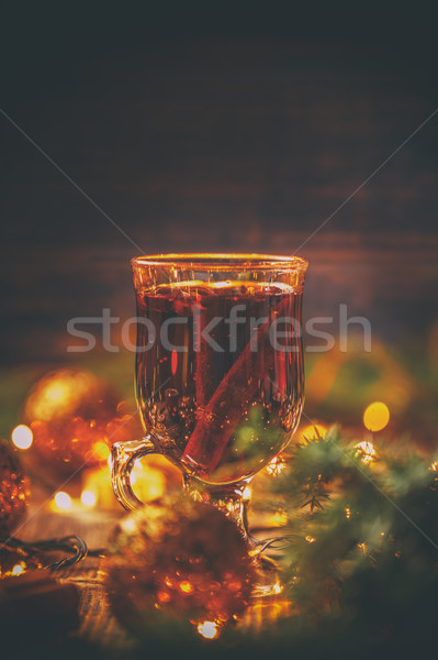 Chaud Noël thé épices cannelle star [[stock_photo]] © grafvision
