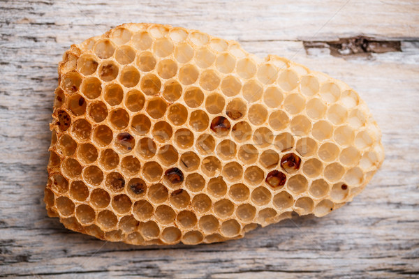 Stockfoto: Honingraat · lege · rustiek · houten · oranje · bee