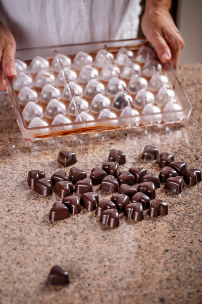 Stock photo: Homemade chocolate praline