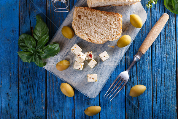 Cubes of cheese Stock photo © grafvision
