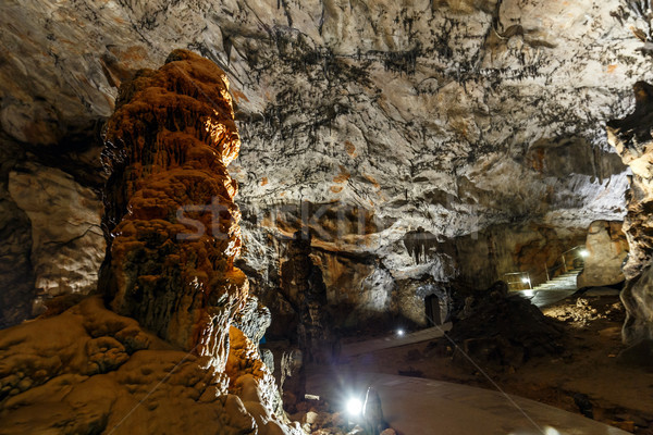 Jaskini parku wewnątrz ściany charakter tle Zdjęcia stock © grafvision