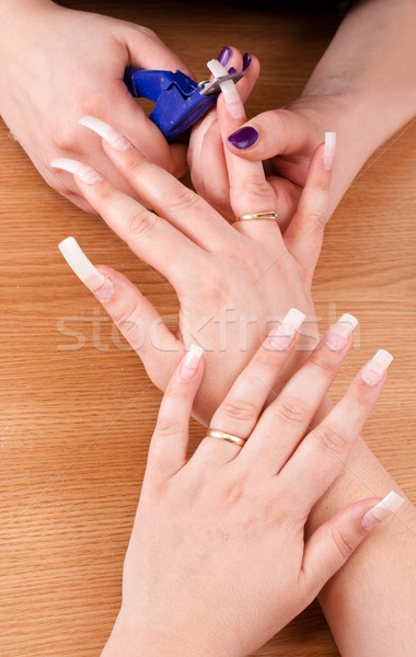 Manicurist trimming nail  Stock photo © grafvision