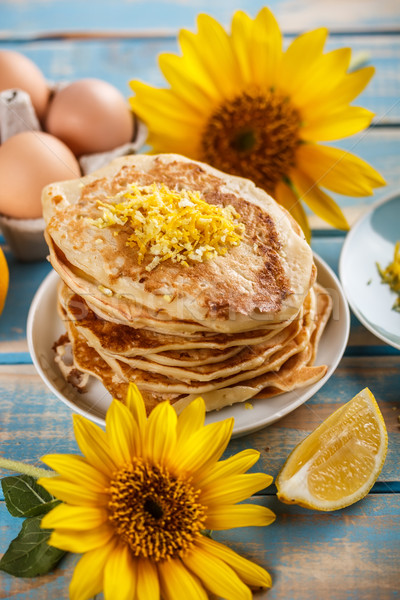 Pancakes with lemon Stock photo © grafvision