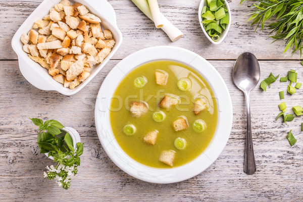 Por zupa ziemniaczana górę widoku klasyczny żywności Zdjęcia stock © grafvision