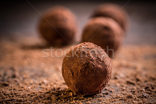 Homemade chocolate truffles Stock photo © grafvision