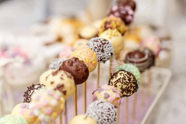 Bruidstaart dessert tabel voedsel bruiloft partij Stockfoto © grafvision