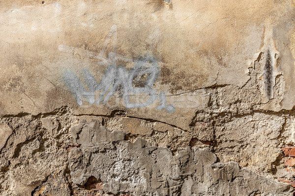Viharvert öreg cement fal alkatrészek absztrakt Stock fotó © grafvision
