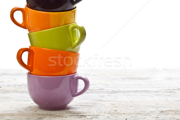 Toren witte koffie achtergrond groene Stockfoto © grafvision