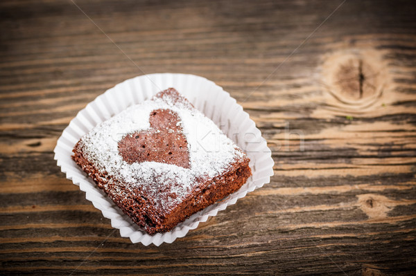 Czekolady duszek czekolada ciemna cookie rustykalny Zdjęcia stock © grafvision