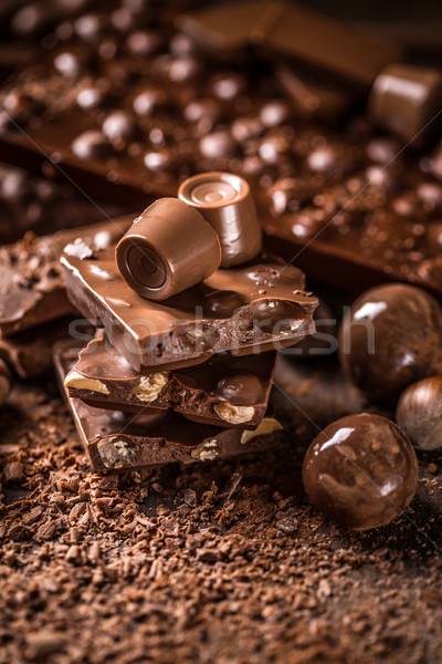 Alimentaire chocolat lait manger noix concept [[stock_photo]] © grafvision