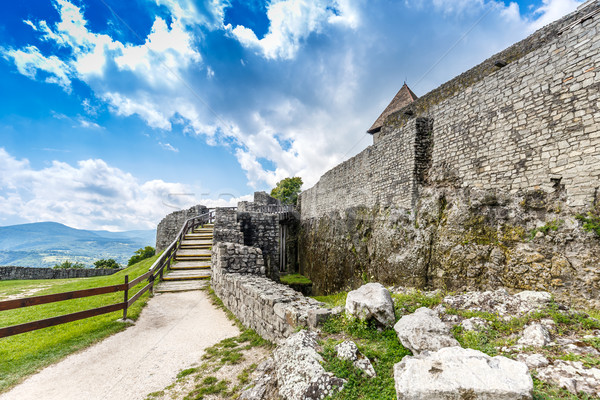 [[stock_photo]]: Citadelle · mur · bâtiment · paysage · pierre · architecture