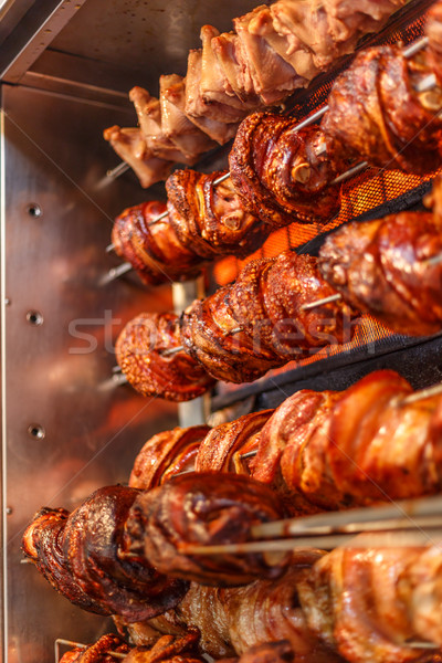 Schweinefleisch Fleisch Fett Schinken Essen Stock foto © grafvision