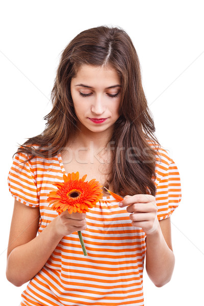 Girl whit flower Stock photo © grafvision