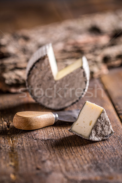 Brie sajt rész vág egész háttér sajt Stock fotó © grafvision
