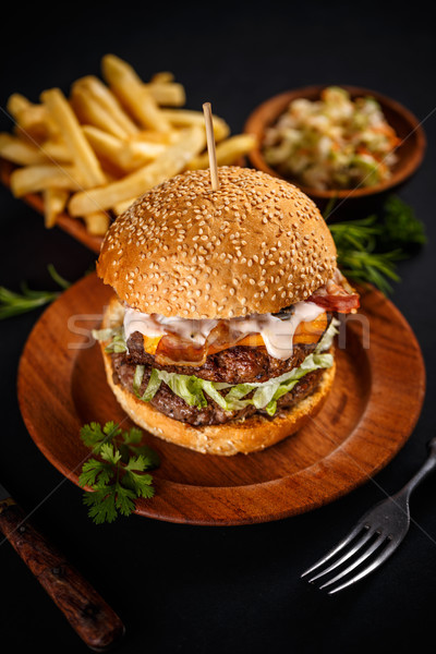 Foto stock: Fresco · saboroso · burger · queijo