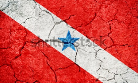 Republika Panama banderą wyschnięcia ziemi ziemi Zdjęcia stock © grafvision